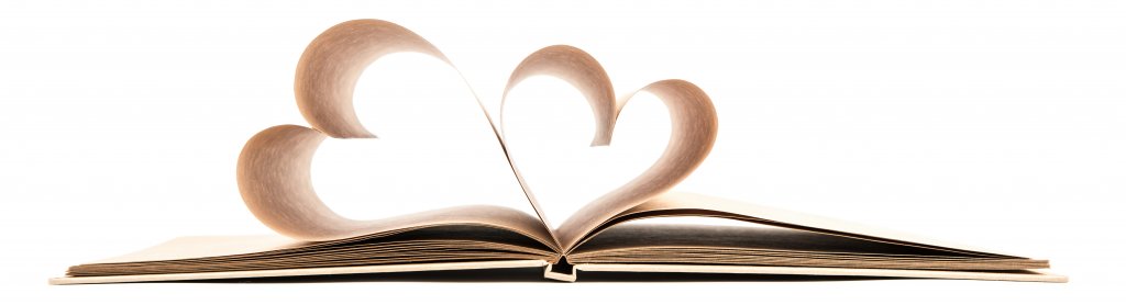 book with opened pages shape heart isolated white backg 1