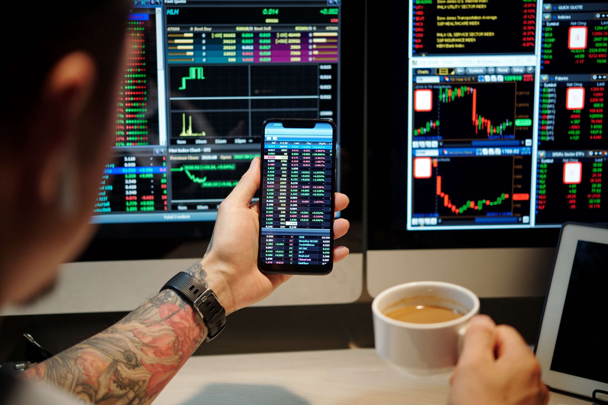 trader checking shares prices via app 2021 09 03 11 14 32 utc scaled